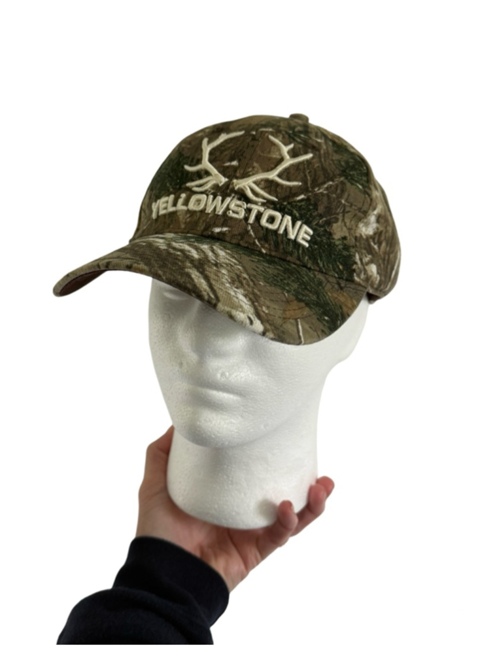 Vintage Yellowstone National Park Camo Antler Hat Polar Graphics USA